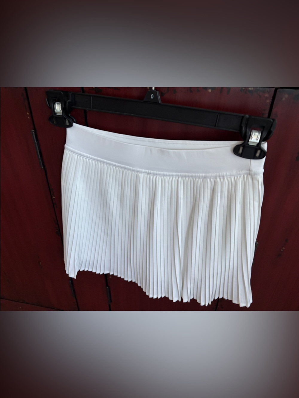 Lululemon White Pleated Mini Skirt
